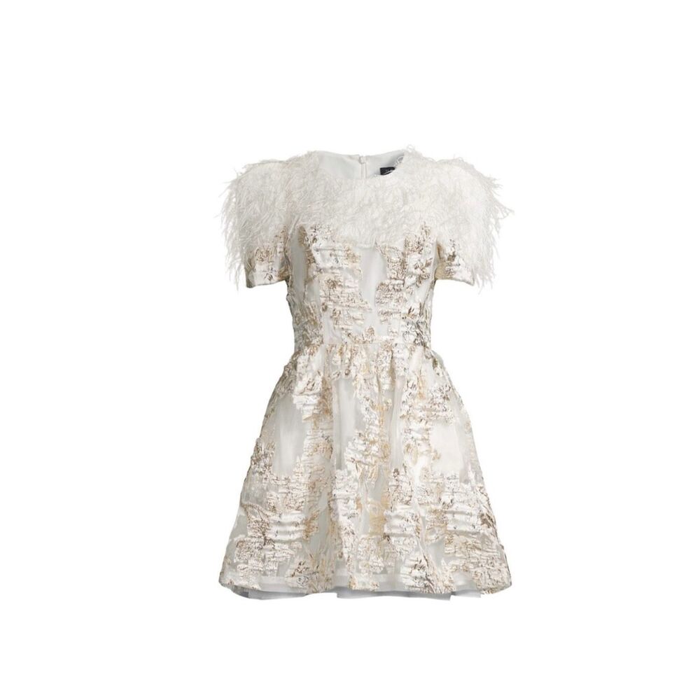 Black Halo White and Gold Mini Dress - Picture 5 of 10